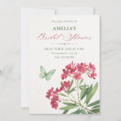 Aesthetic floral bridal shower 招待状 (正面)