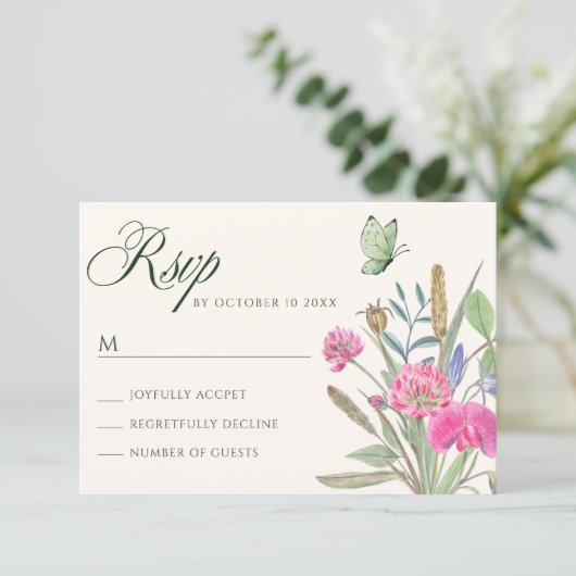 Aesthetic floral garden 出欠カード (スタンド正面)