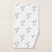 Aesthetic Floral Pattern Towel Set バスタオルセット (ハンドタオル)