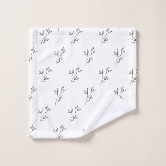 Aesthetic Floral Pattern Towel Set バスタオルセット (ウォッシュタオル)