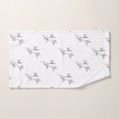 Aesthetic Floral Pattern Towel Set バスタオルセット (ハンドタオル)