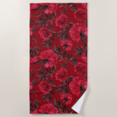 Aesthetic floral  shower curtain beach towel ビーチタオル (正面)