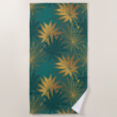 Aesthetic floral  shower curtain beach towel ビーチタオル (正面)