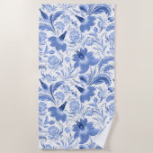 Aesthetic floral  shower curtain beach towel ビーチタオル (正面)