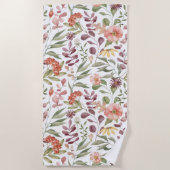 Aesthetic floral  shower curtain beach towel ビーチタオル (正面)