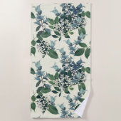 Aesthetic floral  shower curtain beach towel ビーチタオル (正面)
