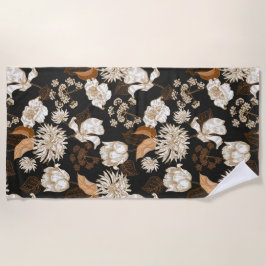 Aesthetic floral  shower curtain beach towel ビーチタオル