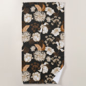 Aesthetic floral  shower curtain beach towel ビーチタオル (正面)