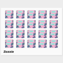 Aesthetic Floral Subject Personalized notebook スクエアシール