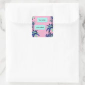 Aesthetic Floral Subject Personalized notebook スクエアシール (バッグ)