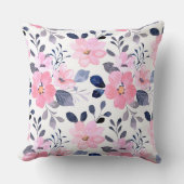 Aesthetic Floral Throw Pillow クッション (正面)