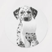 Aesthetic Four Adorable Puppies with Toilet Paper ラベル (デザイン1)