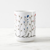 Aesthetic Freedom Wildflowers Patriotic コーヒーマグカップ (中央)
