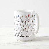 Aesthetic Freedom Wildflowers Patriotic コーヒーマグカップ (正面右)