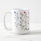 Aesthetic Freedom Wildflowers Patriotic コーヒーマグカップ (左)