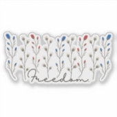 Aesthetic Freedom Wildflowers Patriotic シール (正面)