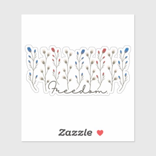 Aesthetic Freedom Wildflowers Patriotic シール (シート)
