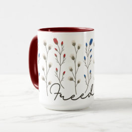 Aesthetic Freedom Wildflowers Patriotic マグカップ