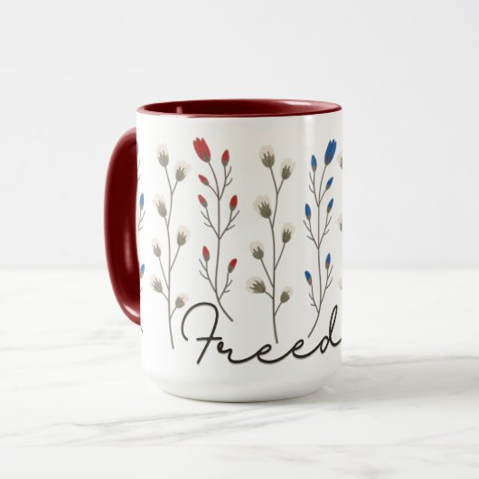 Aesthetic Freedom Wildflowers Patriotic マグカップ (正面左)