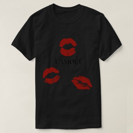 Aesthetic French love coquette print   Tシャツ (デザイン正面)