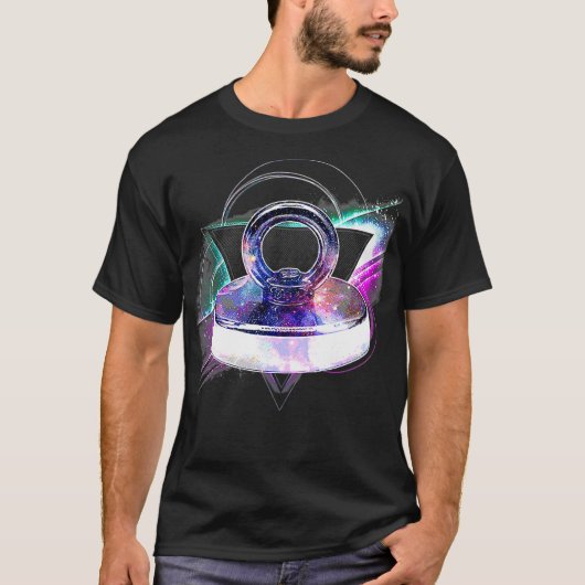 Aesthetic Galaxy Magnet Fishing  Tシャツ (正面)