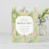 Aesthetic garden castle birthday 招待状 (スタンド正面)