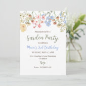 Aesthetic Garden Party Floral Birthday Invitation 招待状 (スタンド正面)
