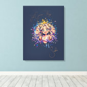 Aesthetic Gemini Anime Custom Canvas Art キャンバスプリント (インサイチュ (ウッドフロア))