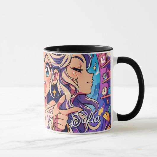 Aesthetic Gemini Anime Custom Combo Mug マグカップ (右)