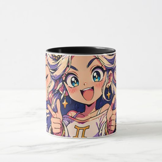 Aesthetic Gemini Anime Custom Combo Mug マグカップ (中央)