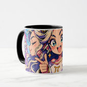 Aesthetic Gemini Anime Custom Combo Mug マグカップ (正面左)
