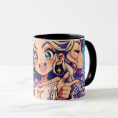 Aesthetic Gemini Anime Custom Combo Mug マグカップ (正面右)