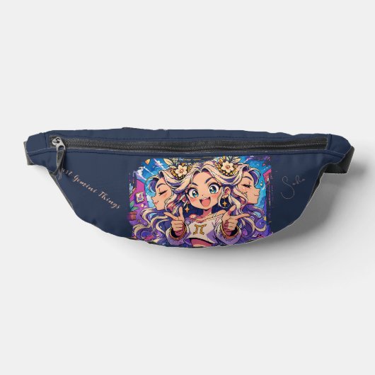 Aesthetic Gemini Anime Custom Fanny Pack ファニーパック (レイダウン)