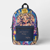 Aesthetic Gemini Anime Custom School Backpack プリントバックパック (正面)