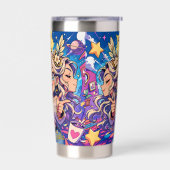 Aesthetic Gemini Anime Custom Thermal Tumbler 保温保冷タンブラー (左面)