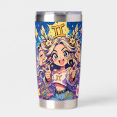 Aesthetic Gemini Anime Custom Thermal Tumbler 保温保冷タンブラー (正面)