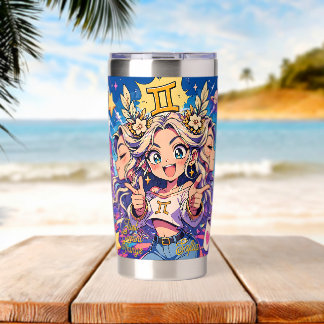 Aesthetic Gemini Anime Custom Thermal Tumbler 保温保冷タンブラー