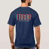 Aesthetic Glitch ERROR Text Design Tシャツ (裏面)