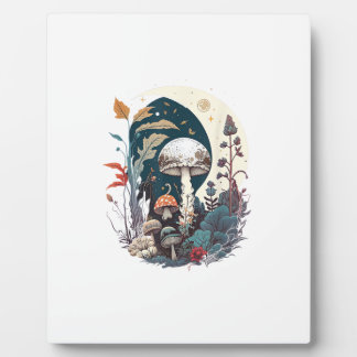 Aesthetic Goblincore And Cottagecore Mushroom Bota フォトプラーク