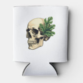 Aesthetic Goth Grunge Skull Tropical Monstera Leaf 缶クーラー (正面)