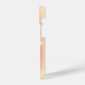 Aesthetic gradient with flowers iPhoneケース (左側面)