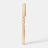 Aesthetic gradient with flowers iPhoneケース (右側面)