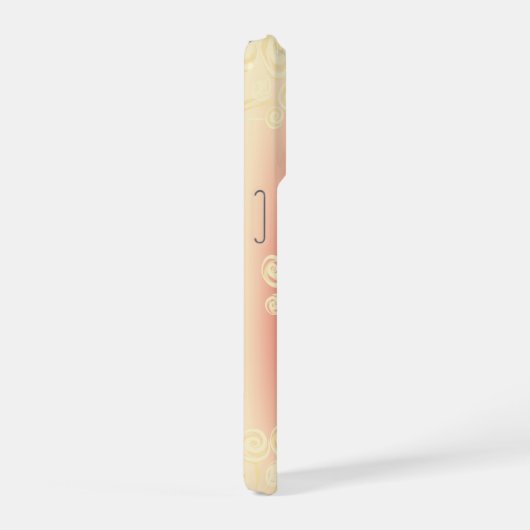 Aesthetic gradient with flowers iPhoneケース (右側面)