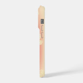 Aesthetic gradient with flowers iPhoneケース (左側面)