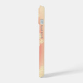 Aesthetic gradient with flowers iPhone 15ケース (左側面)