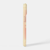 Aesthetic gradient with flowers iPhone 15ケース (右側面)