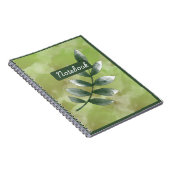  Aesthetic Greenery Spiral Photo Notebook ノートブック (右側)