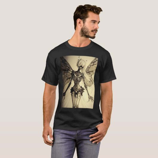 Aesthetic Grunge Fairycore Butterfly Gothic Horror Tシャツ (正面フル)