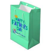 Aesthetic Happy Dather's Day Gift Bag ミディアムペーパーバッグ (正面アングル)