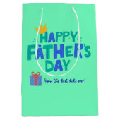 Aesthetic Happy Dather's Day Gift Bag ミディアムペーパーバッグ (正面)